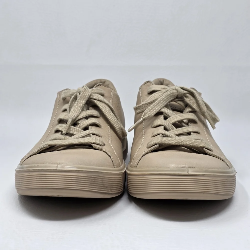 ECCO Men’s Street Tray Tech Doe Tan  Soft Leather Sneakers EU 41 Mens 7- 7.5